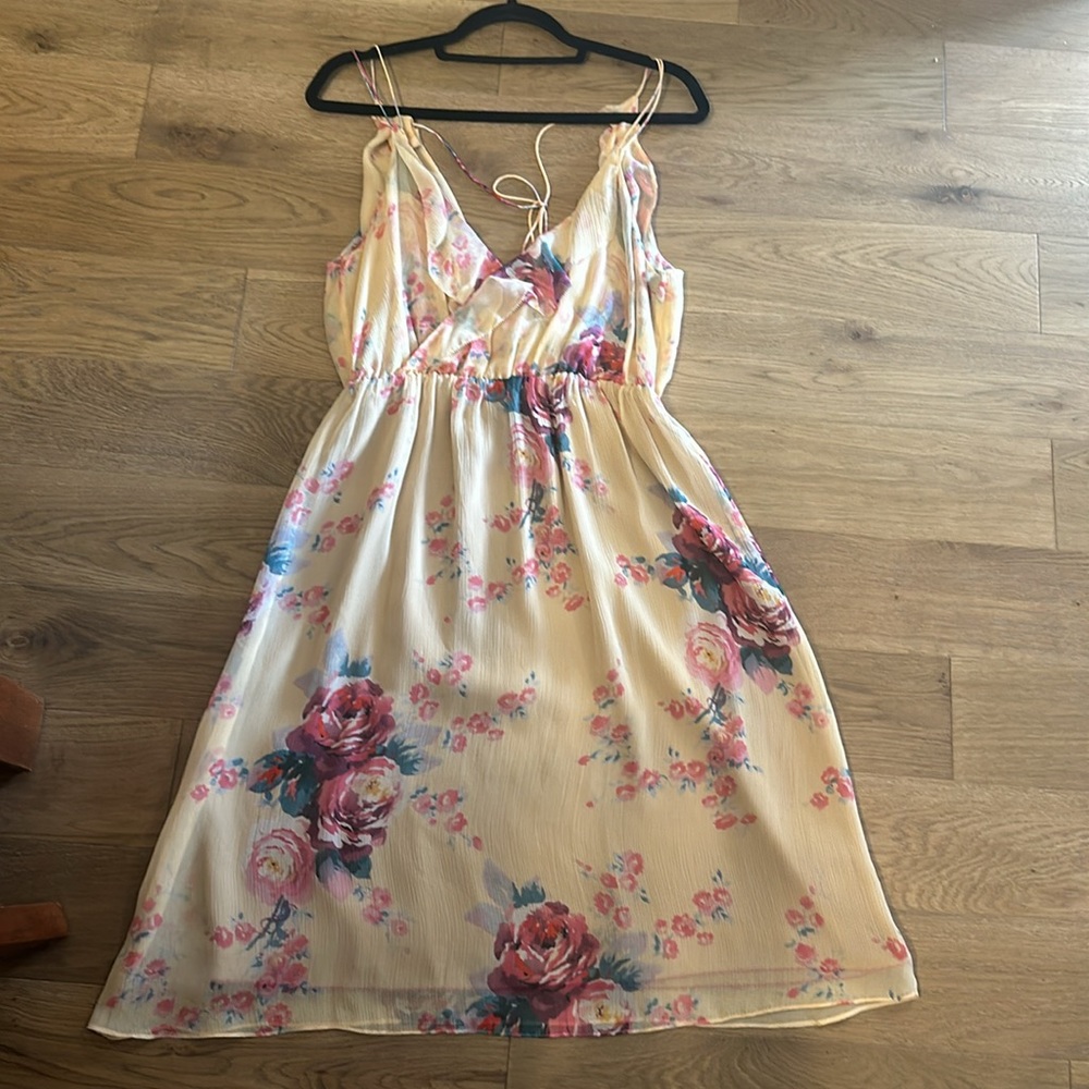 Anthropologie Meadow Rue size 6 NWOT Floral Silk Dress - Picture 7 of 12
